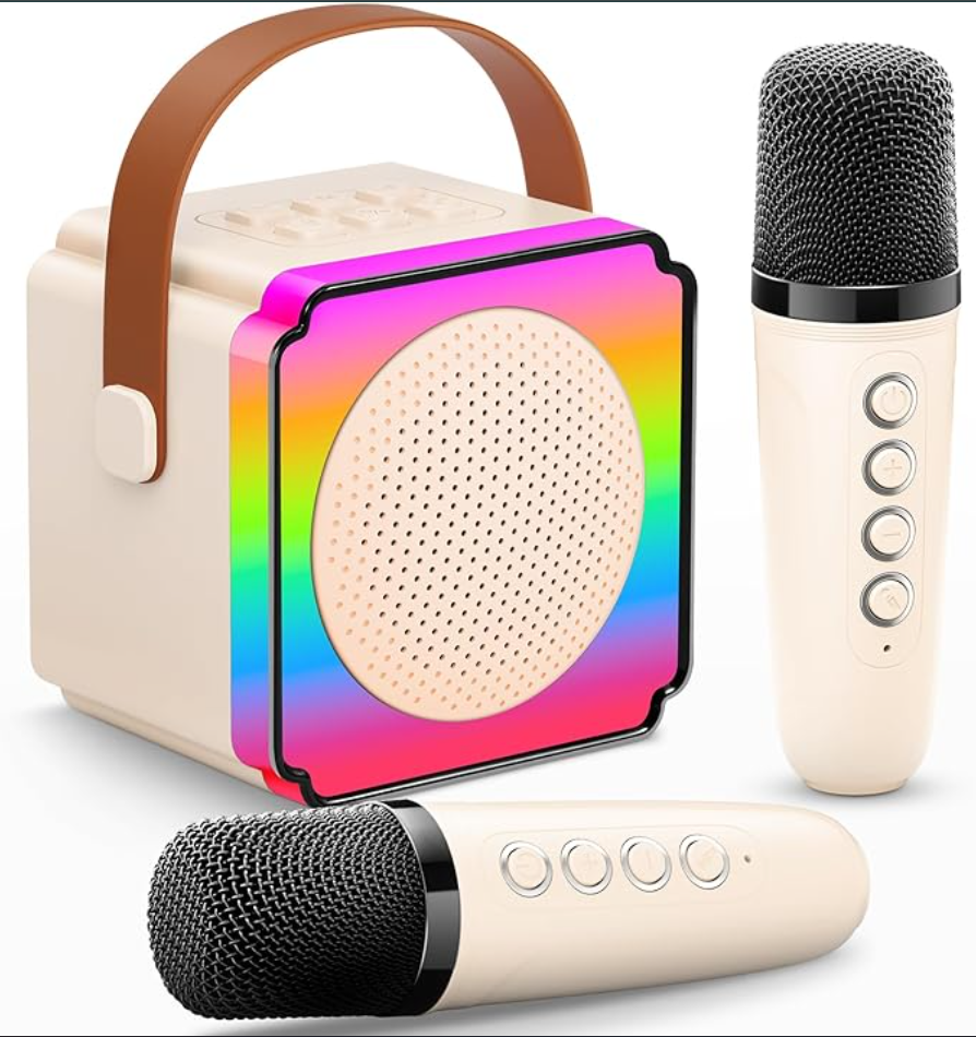 Caraoquê com 2 Microfones e Luzes